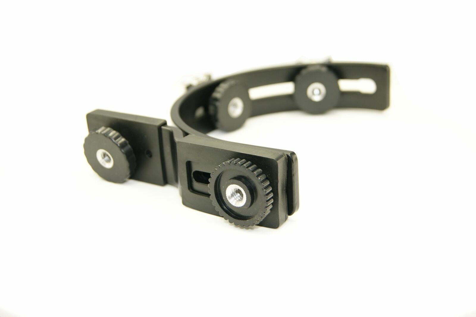 Ex-Pro C Shape Curved Dual Hot-Shoe/LED Light mount bracket for DSLR, Camcorders and DV Cameras