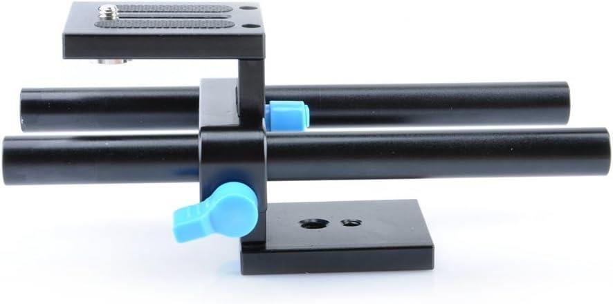 Ex-Pro DSLR Focus 5D2 5D3 Rig Rail System 15mm/280mm Rod Rig support with adjustable mount plate 1/4" & 3/8"