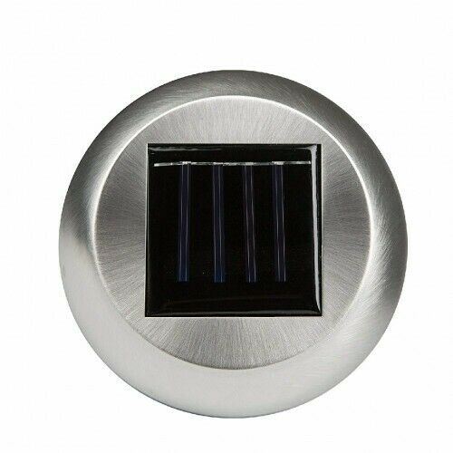 Ranex LED Solar Garden Lights with Pins IP44 Brushed Stainless Steel - 5 Pack