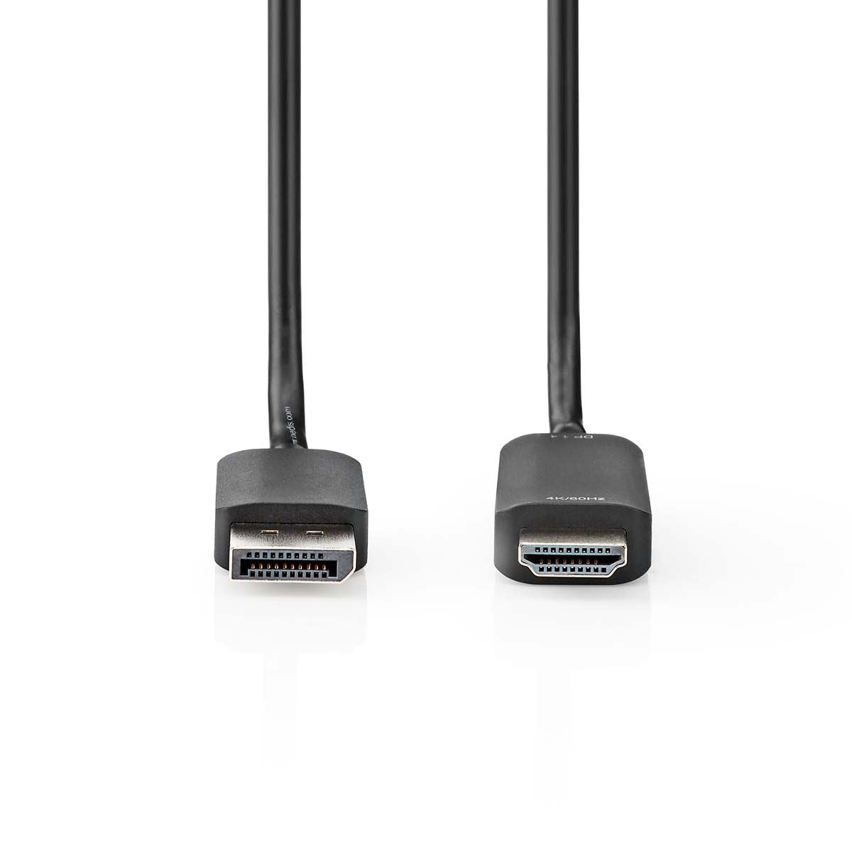 Nedis DisplayPort Cable | DisplayPort Male | HDMI™ Connector | 4K@60Hz | Nickel Plated | 2.00 m | Round | PVC | Black | Box