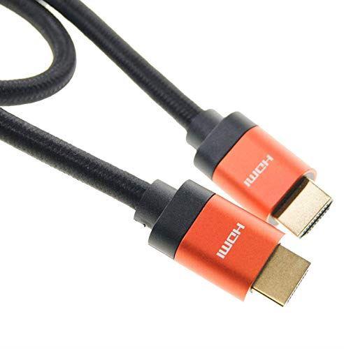 Ex-Pro 1m V2.1 HDMI Braided Cable Lead 4K / 8K @ 60hz HDR Ultra High Speed 48Gbps - Orange