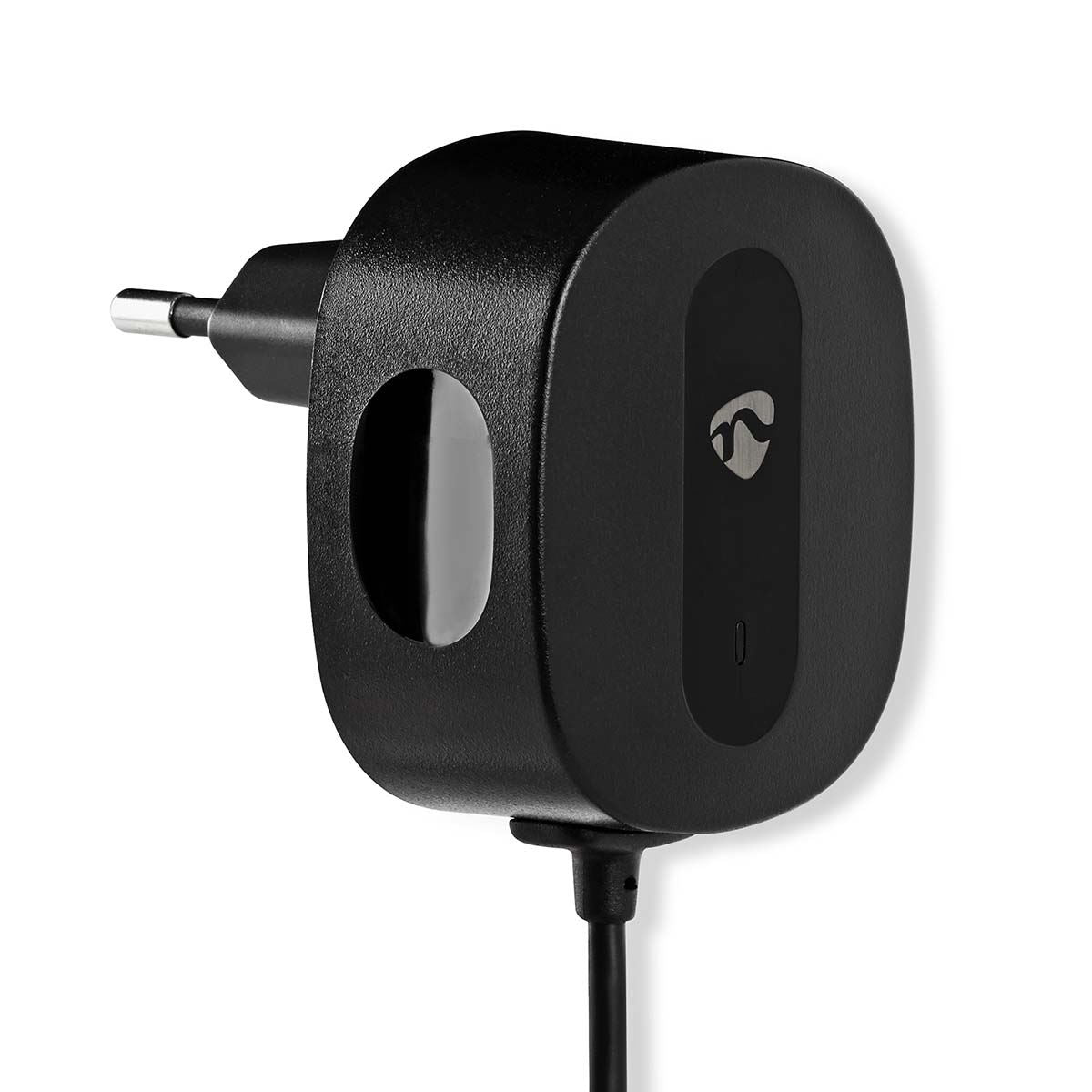 Nedis EU Euro Travel Wall Charger | 15 W | Quick charge feature | 1x 3.0 A | Number of outputs: 1 | USB-C™ (Fixed) Cable | 1.50 m | Single Voltage Output | Black