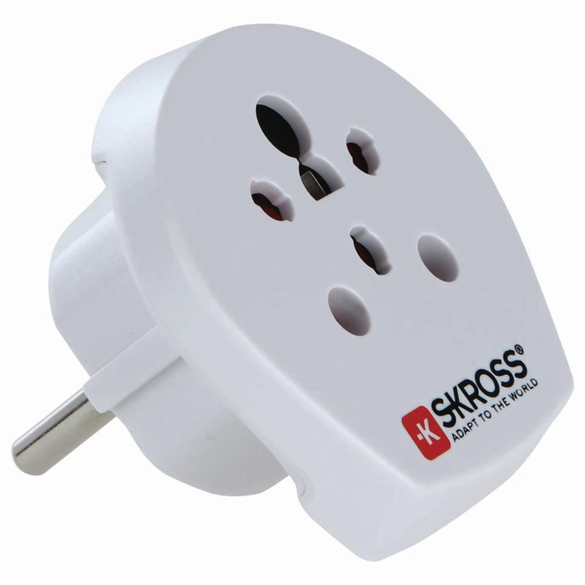Skross Travel Adapter | India / Israel / Denmark to Europe