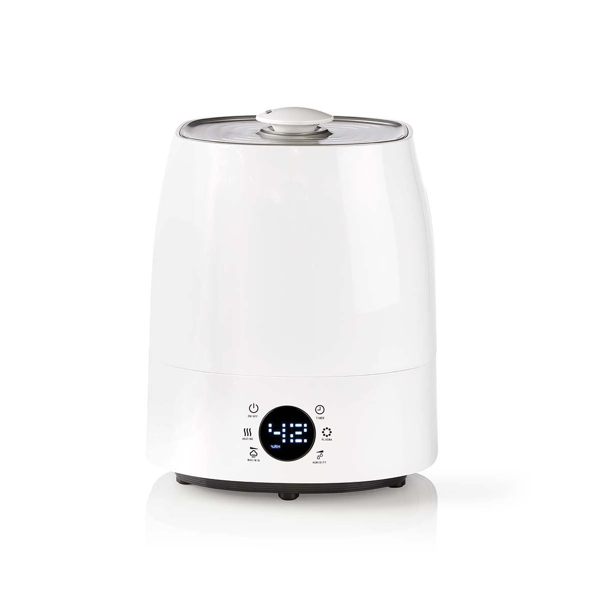 Nedis Air Humidifier | 110 W | With Cool and Warm Mist | 5.5 l | Hygrometer | Timer | Suitable for space up to: 50 m² | Grey / White