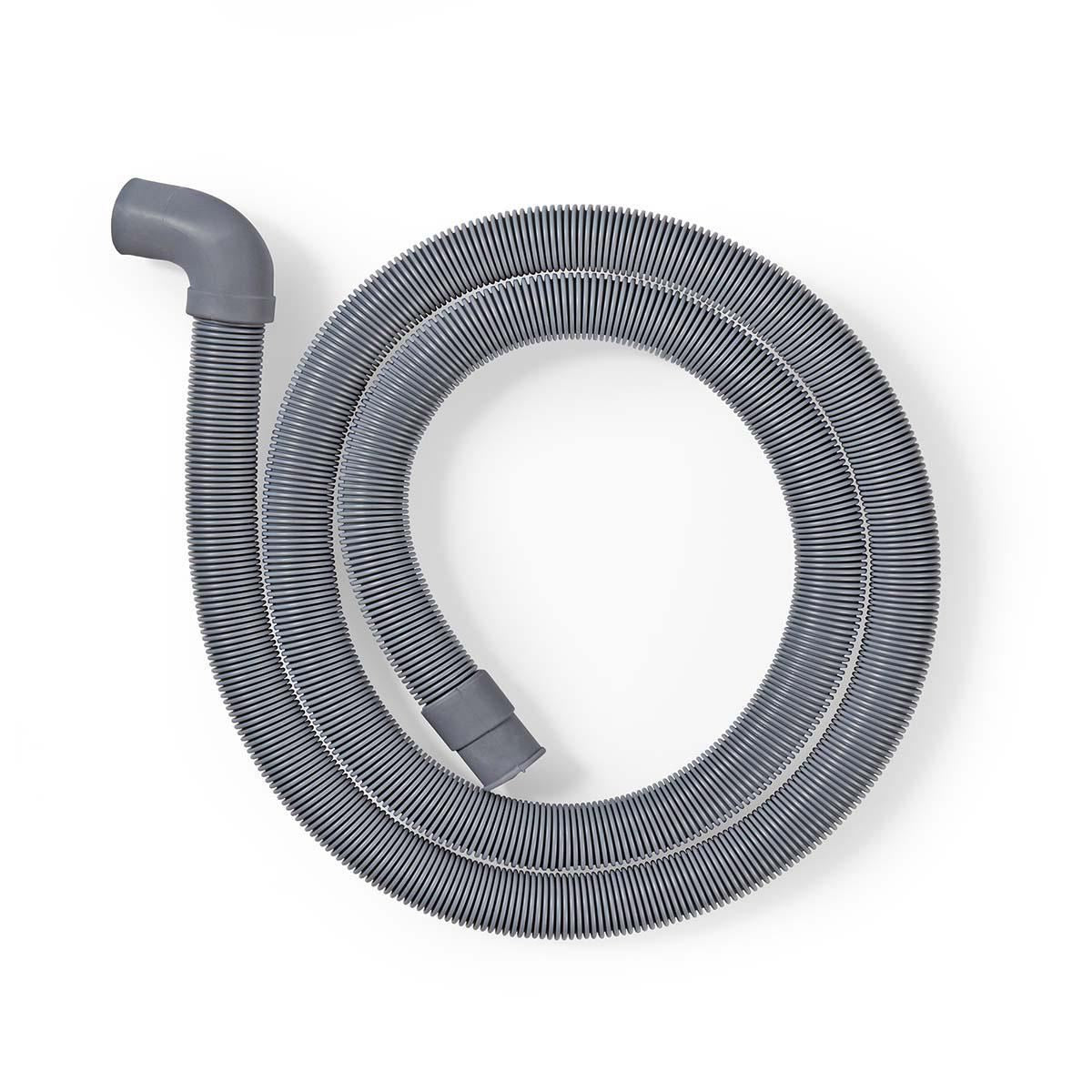Nedis Outlet Appliance Drain Hose | 22 mm | 19 mm | 0.5 Bar | 60 °C | 2.00 m | Application: Dish / Washing Machine | Grey