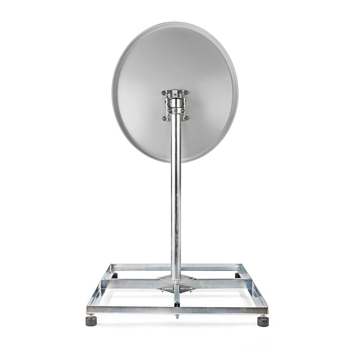 Nedis Satellite Balcony Stand | Mast length: 0.75 m | Maximum dish size: 90.0 cm | Bottom plate size: 4 x 30 x 30 cm | Steel | Silver