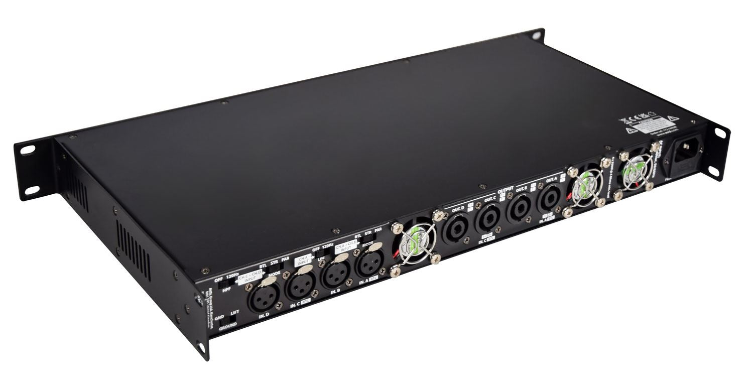 Citronic D4350 1U Rack Mount Quad Amplifier 4 x 350W RMS