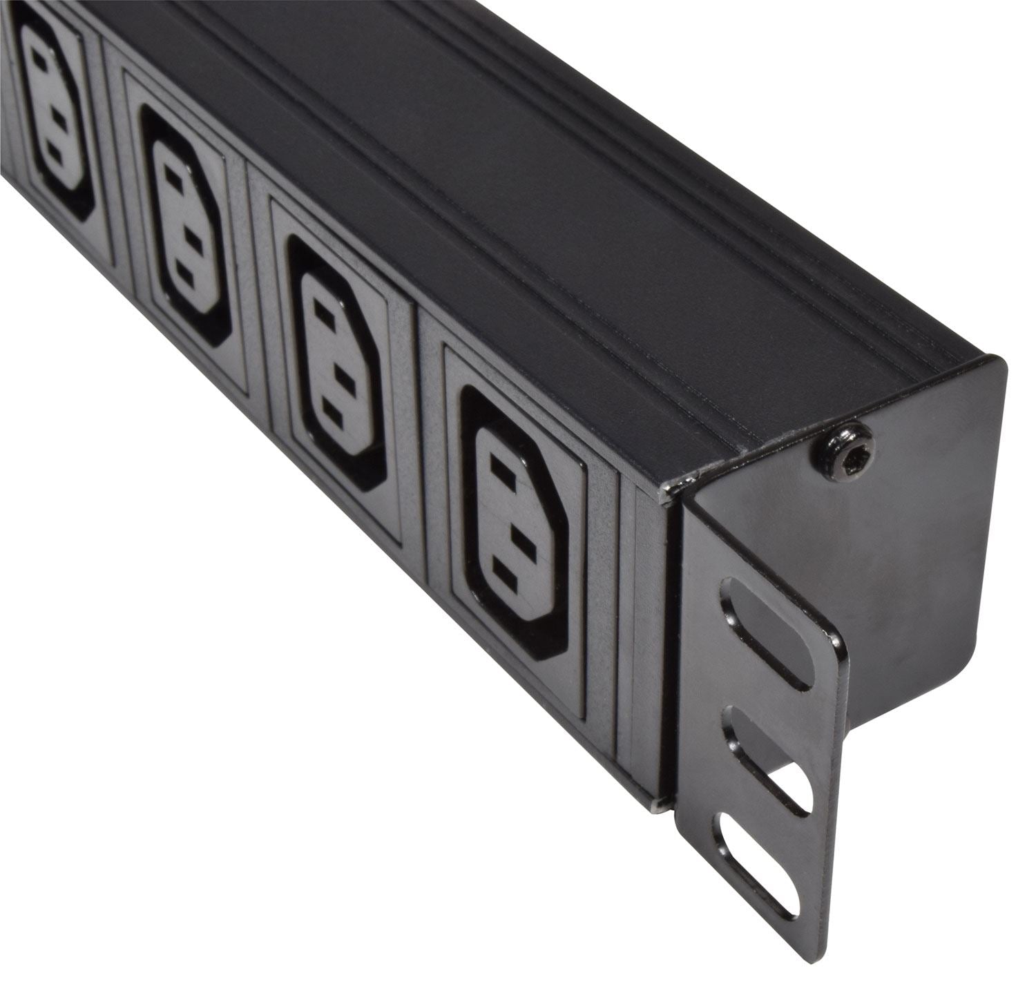 Mercury 10 Way Horizontal IEC C13 x8 UK x2 PDU 19-Inch 1U Standardised Power Distribution Unit 1.8m