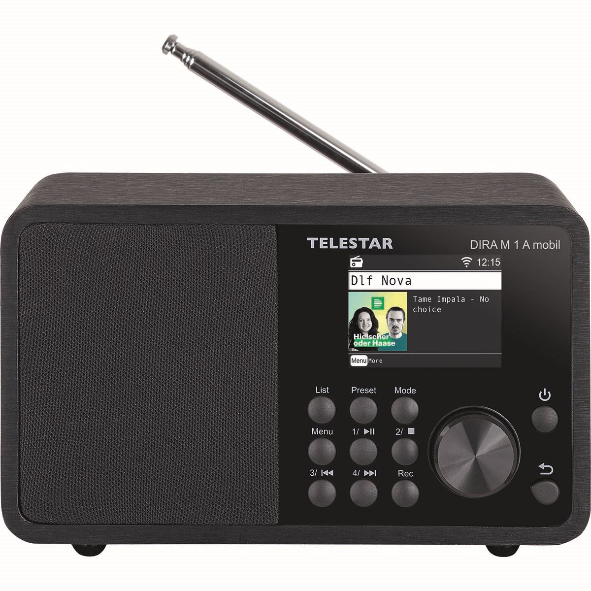 Telestar DIRA M 1 A Mobile EWF Battery-operated Mono Multifunction Radio DAB+ / FM / Internet / Bluetooth Black