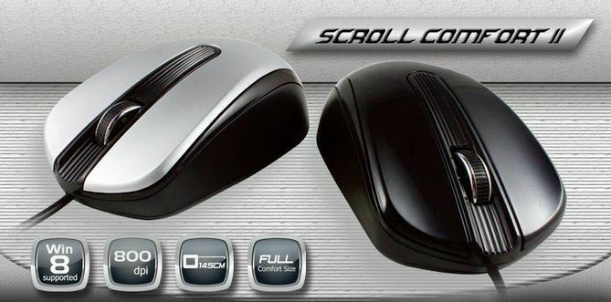 CLiPtec Comfort Laptop Notebook PC Wired USB Mini 3 Button Optical Scrol Mouse - Black