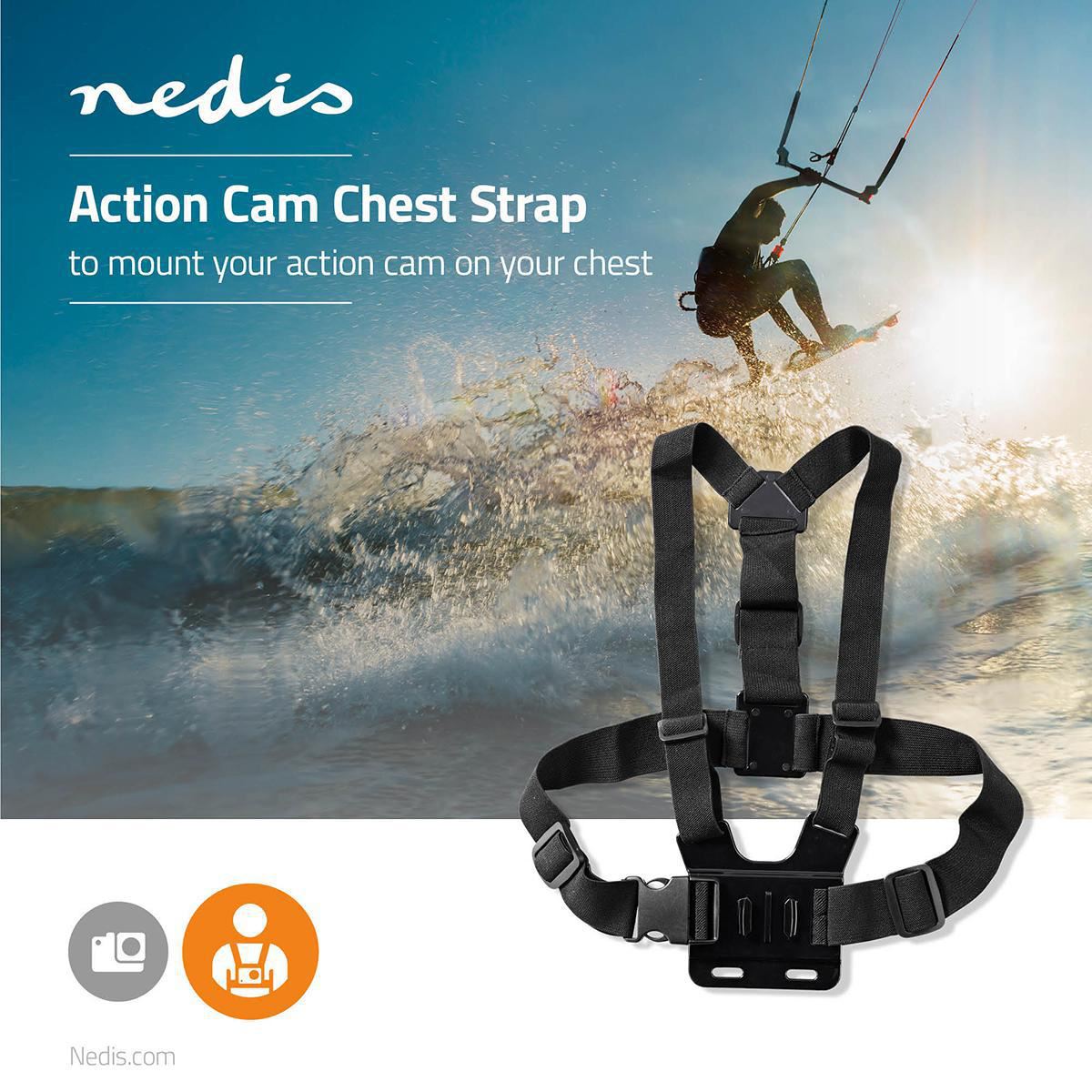 Nedis Action Cam Mount for Chest | Black