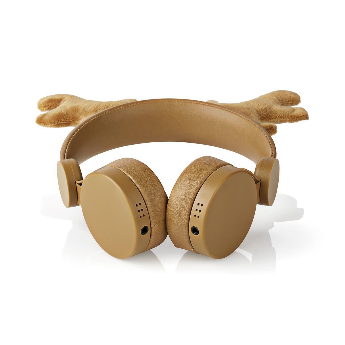 Kids On-Ear Lightweight Headphones with Magnetic Reindeer Ears, Adjustable Headband, Soft Ear Pads