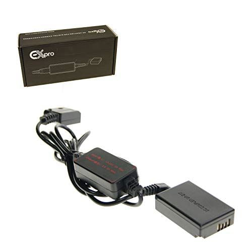 Ex-Pro D-Tap Dtap Power Type B 2 Pin Male to Canon DR-E17 LP-E17 Power Supply Adapter Coupler for Canon Cameras