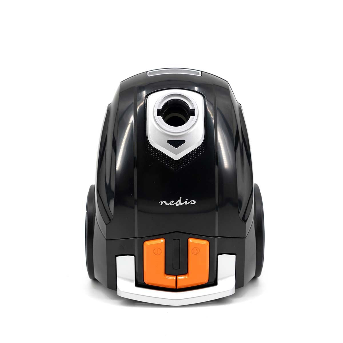 Nedis Vacuum Cleaner | With Bag | 700 W | Dust capacity: 2.0 l | Combi Brush | Action radius: 7.50 m | Hepa 12 | Black / Orange
