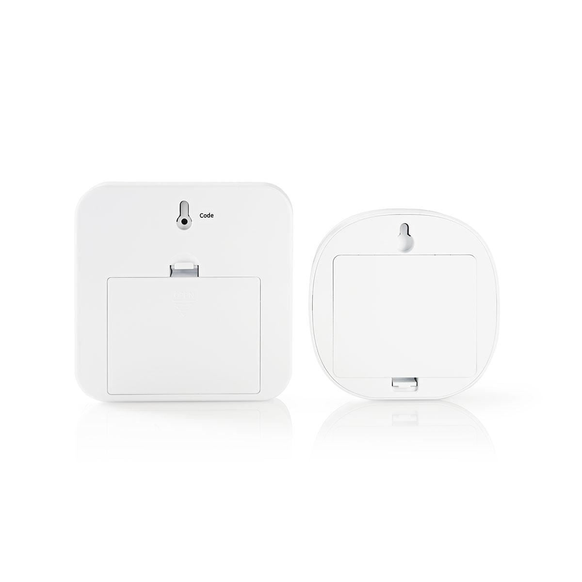 Nedis Home Security Motion Detector Chime | 8 Ringtones | Signals with Light and Sound