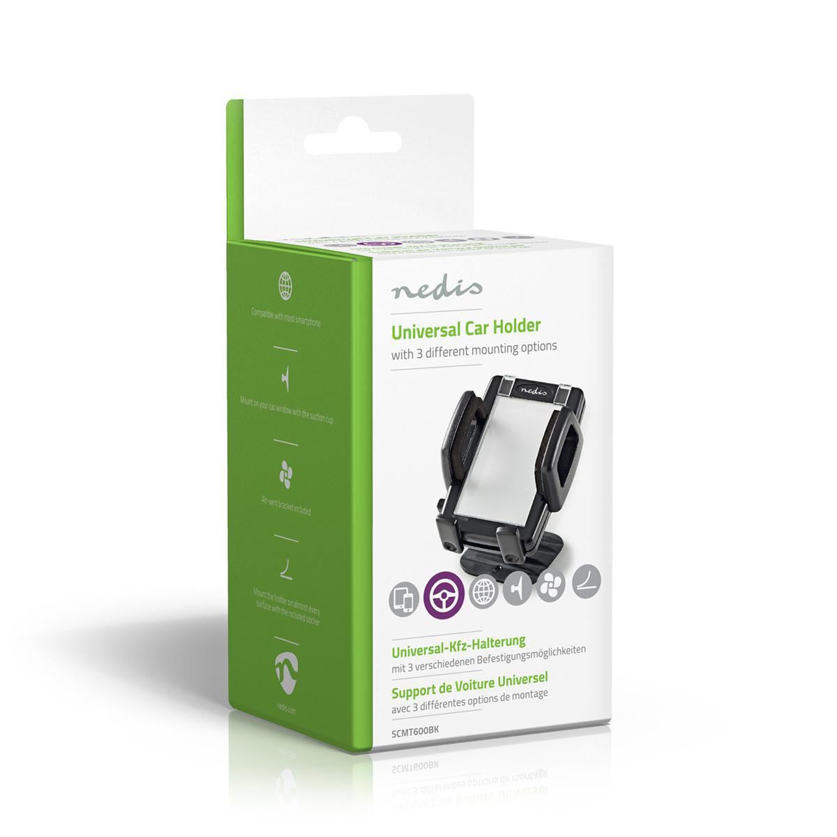 Nedis Smartphone Car Mount | In-Car | Universal | Minimal screen size phone: 4 " | Maximum screen size: 6.4 " | Adjustable Angle