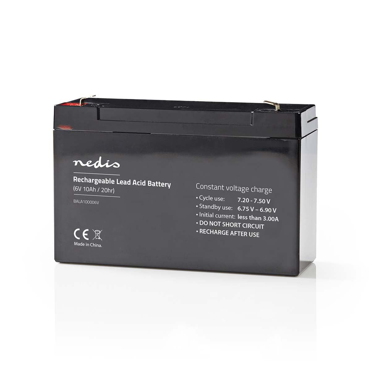 Nedis Battery | Lead-Acid | Rechargeable | 6 V | 10000 mAh