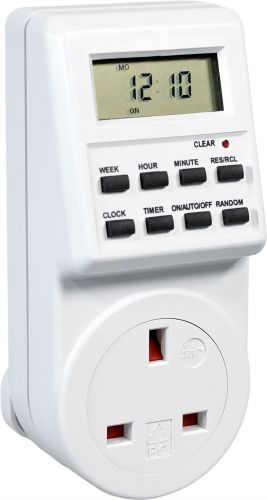 24 Hour 7 Day Plug In Programmable Digital Timer 13A