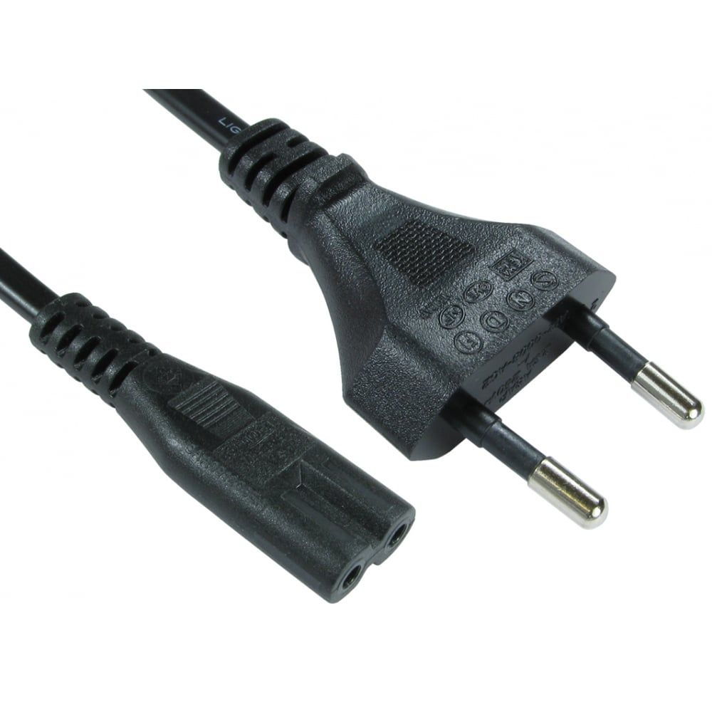 2m Euro Mains Power Plug to C7 Cable Lead