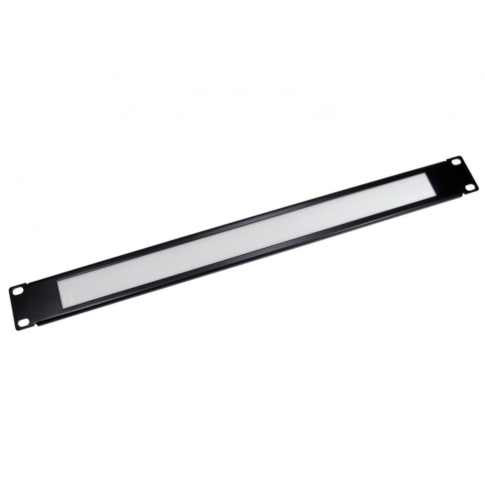 19 Inch Brush Strip Cable Management Panel, Sturdy 1U Rack Mount Brush Plate with White Bristles