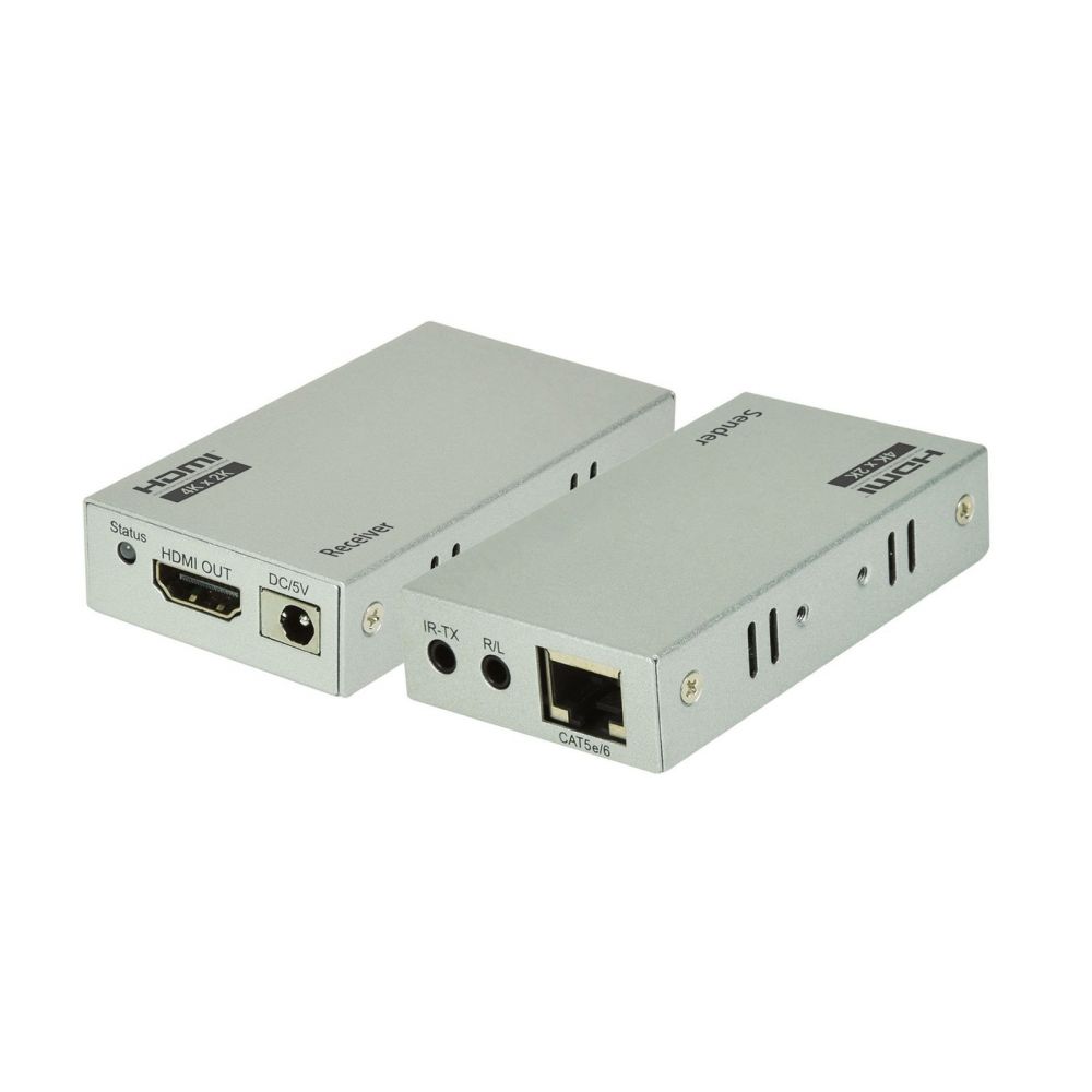 HDMI Extender Over Ethernet Kit, 4K and Full HD 1080p, 100m Range Over Single CAT5e/6 Cable, HDCP 2.2, with Audio Extraction and I...