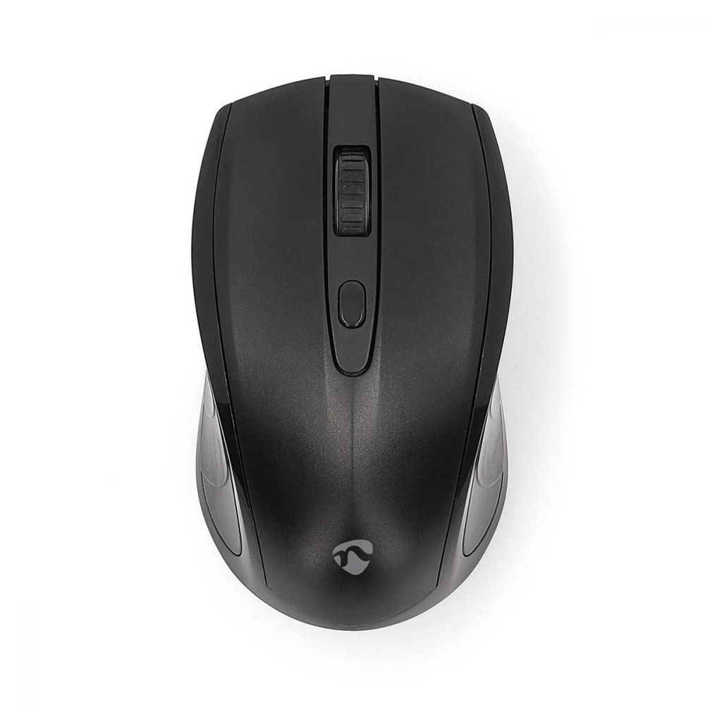 Nedis Wireless 4 Button Ergonomic Mouse Adjustable 800 / 1200 / 1600 dpi - Black