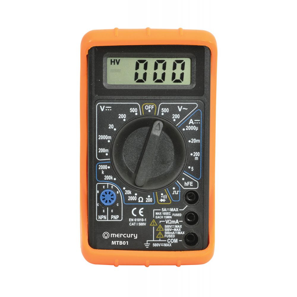 Image of Digital Multitester Multimeter Test Meter AC DC Volt Amp Continuity Tester