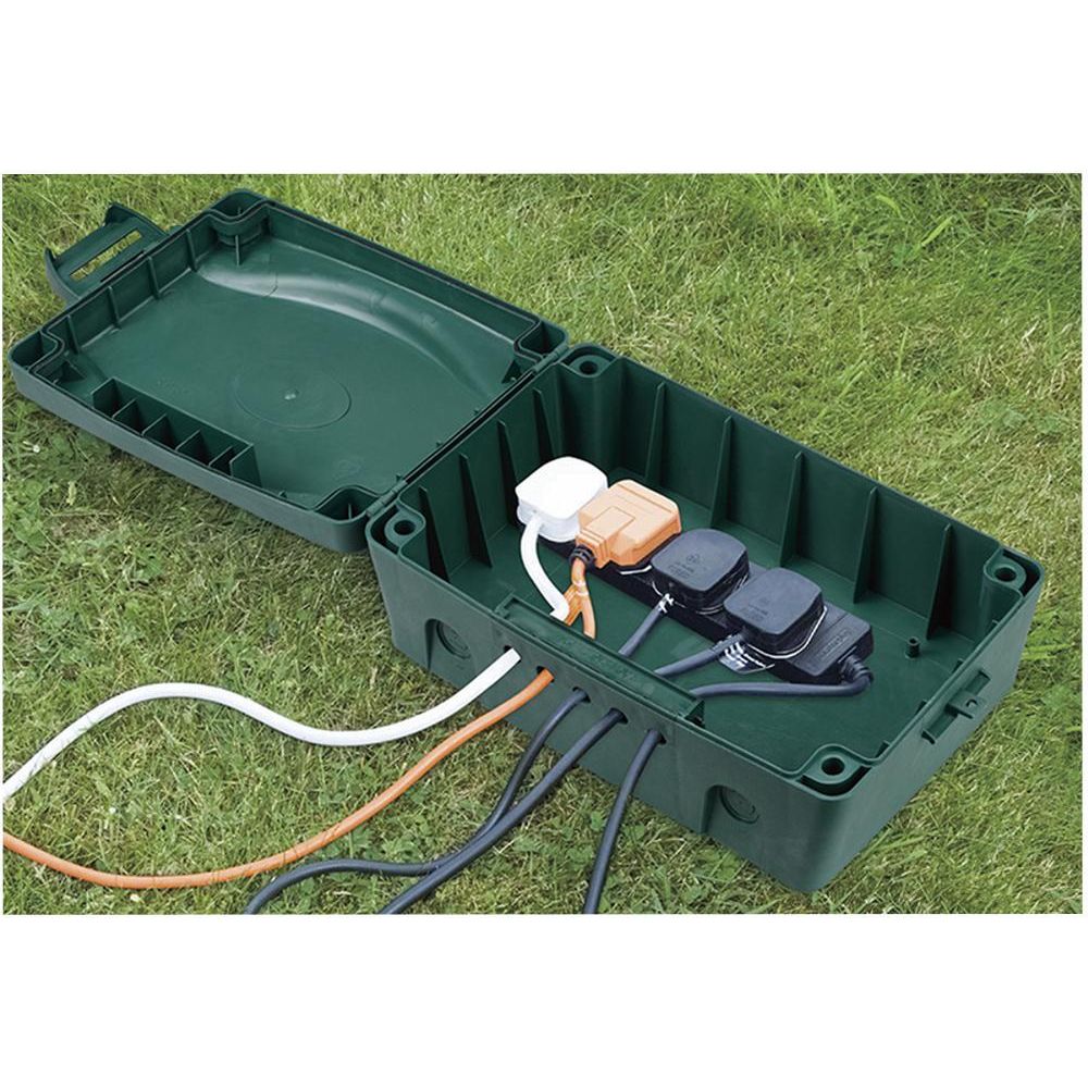 Outdoor Weatherpoof Electrical Socket Lights Connection box 345 x 220 x 126.5mm