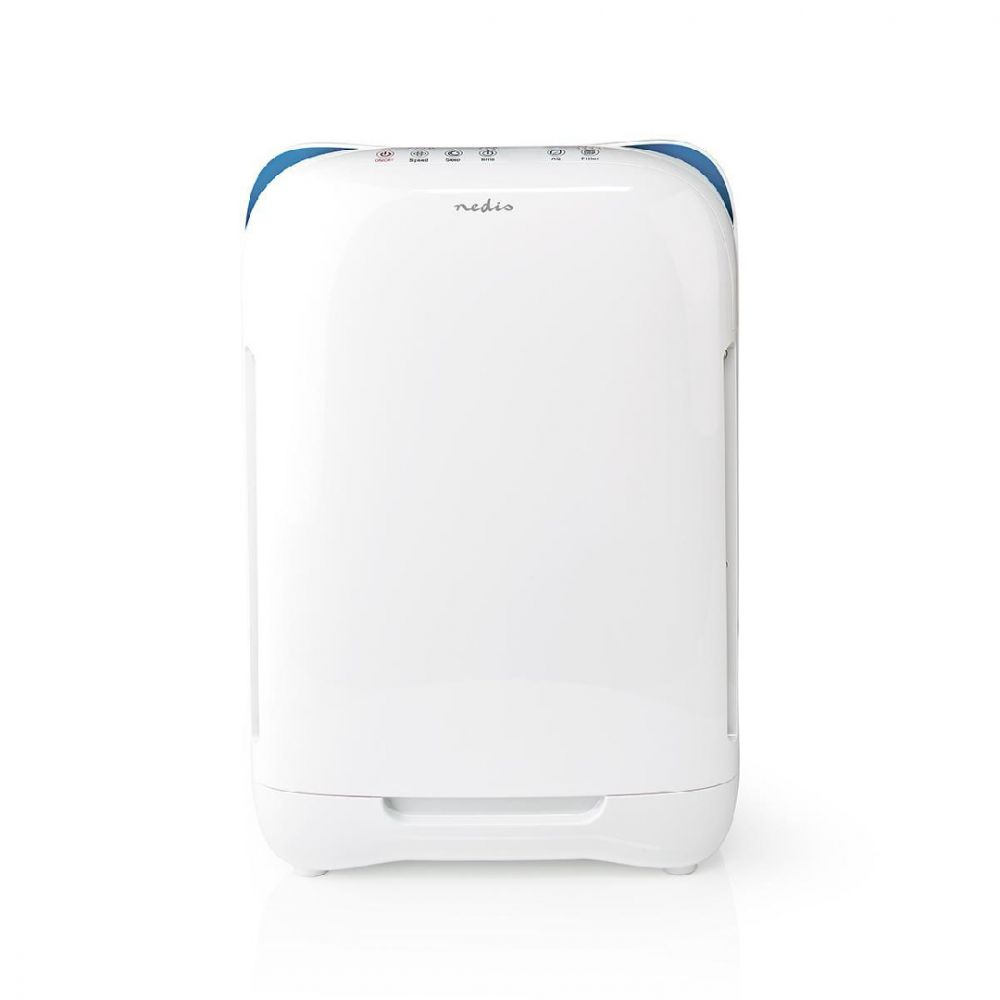 Photos - Humidifier Nedis Portable 50W Air Purifier for Dust, Pollen, Odours & Allergies with a Quiet Night Mode | White AIPU200CWT 