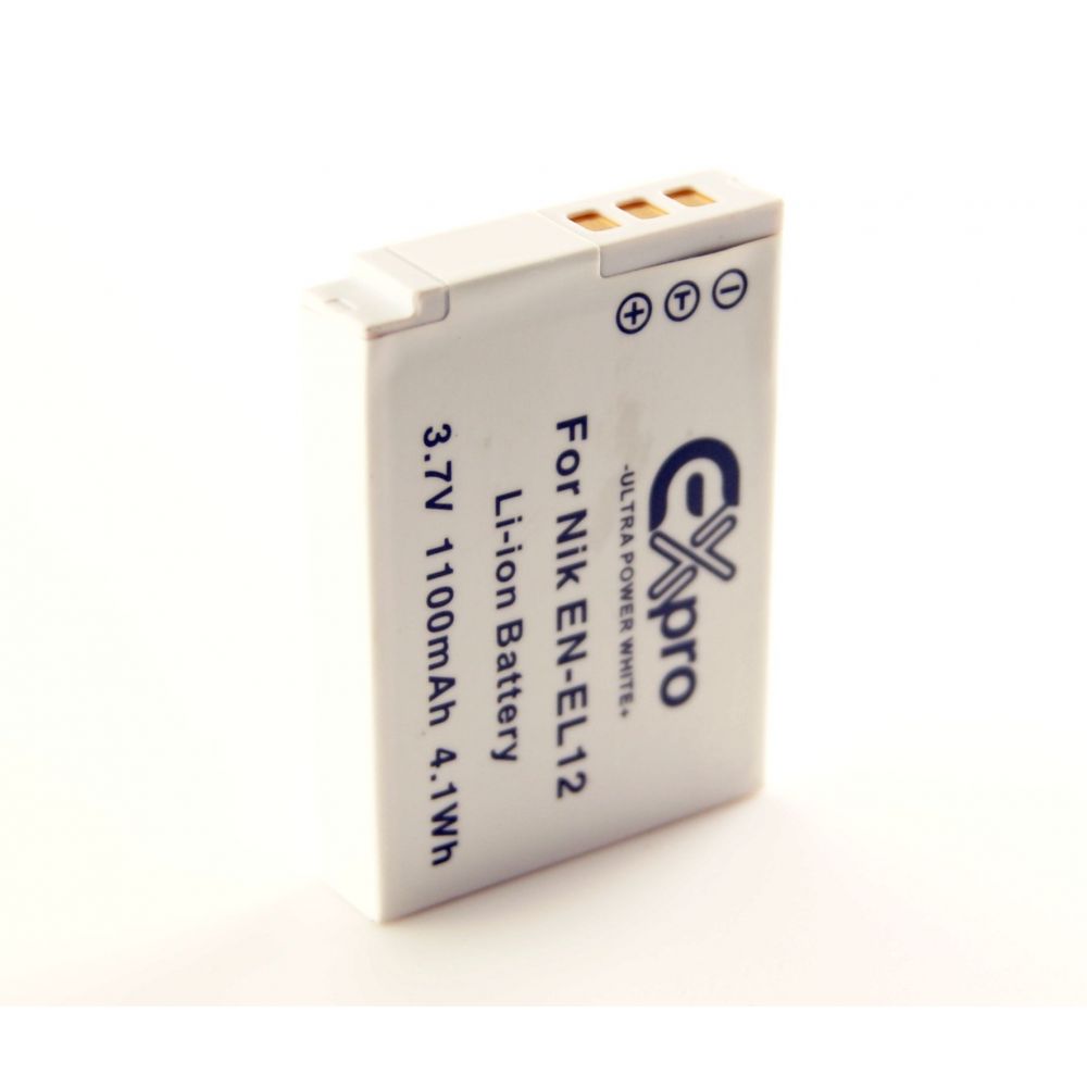 Ex-Pro® Nikon EN-EL12, ENEL12 Ultra White Series Replacement Battery 3.7v, 1100mAh