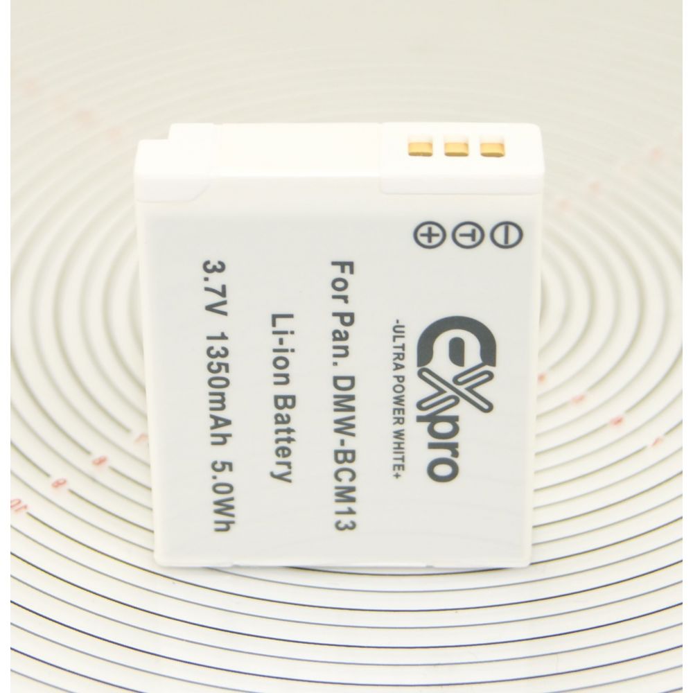 Ex-Pro® Panasonic DMW-BCM13, DMW-BCM13E, DMW-BCM13PP Ultra White Series Replacement Battery 3.6v, 1350mAh