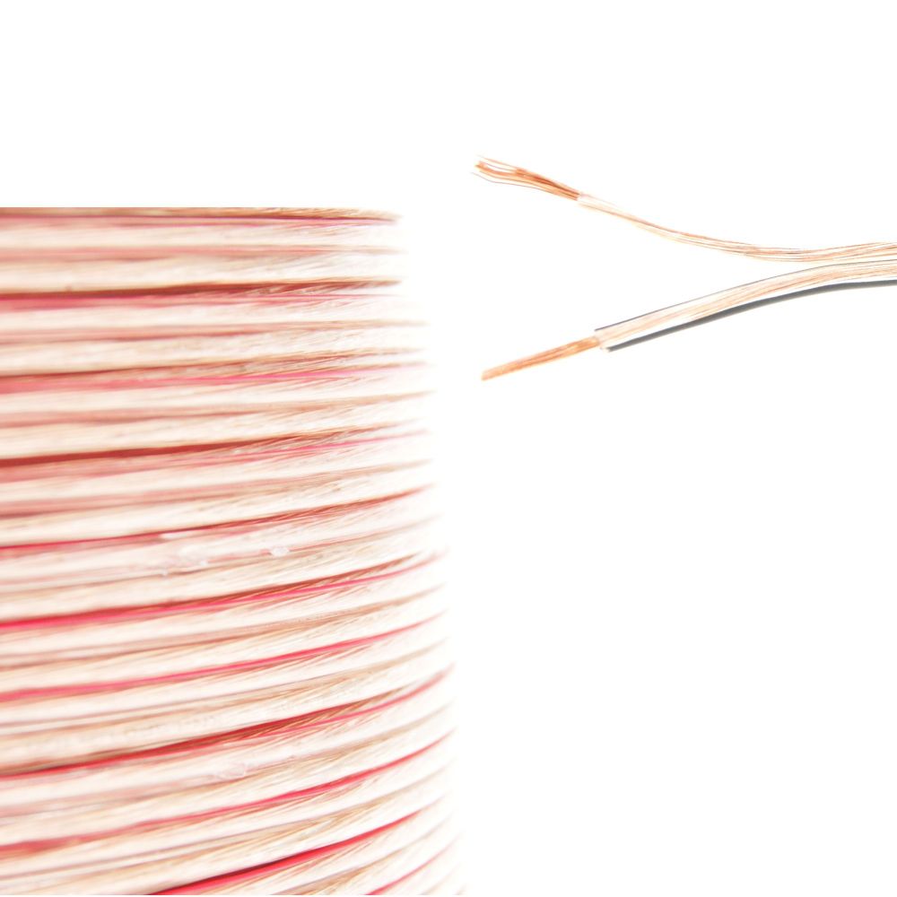 Ex-Pro® - AV-Pro OFC Oxygen Free Copper Loud Audio/Speaker Cable, 2 x 0.5mm² [OD 4mm x 2mm] - 10m Reel
