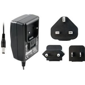 Ex-Pro® Power-Pro Regulated AC-DC Power Supply [EU, UK, USA Adapters] - 5V, 1.2A (1200mA), 2.1mm Plug