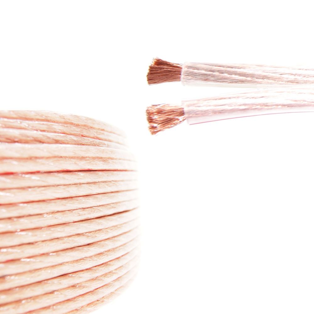 Ex-Pro® - AV-Pro OFC Oxygen Free Copper Loud Audio/Speaker Cable, 2 x 4mm² [OD 10mm x 5mm] - 50m Reel