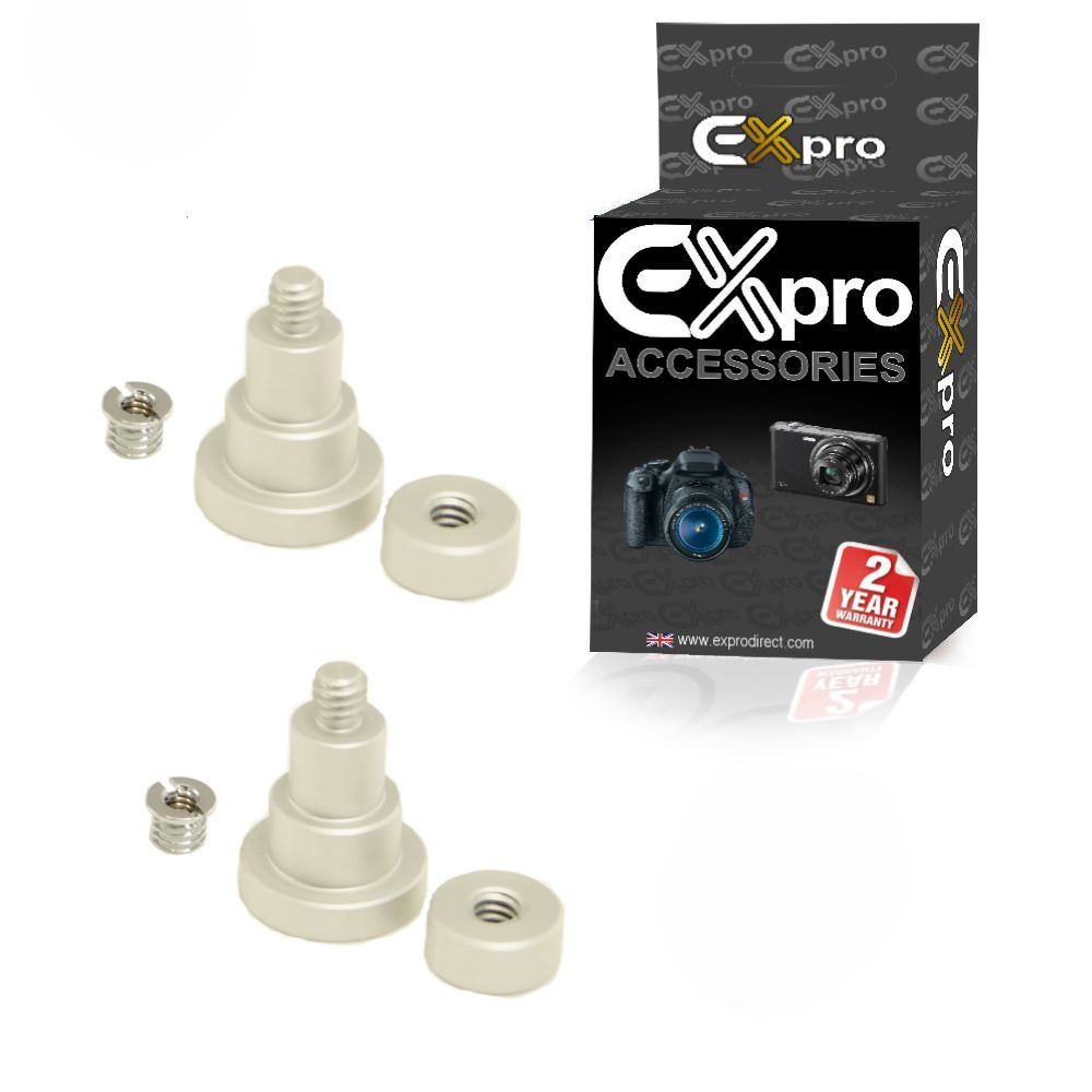 Ex-Pro 1/4" & 3/8" Pro Universal Bracket Screw Adapter for Tripods & Light Stands [2 Pack]