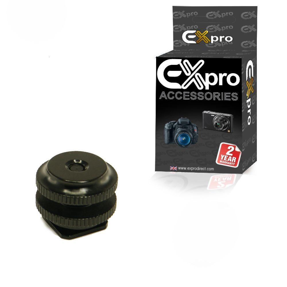 Ex-Pro Pro Dual Nuts Hot Shoe 1/4" Screw Adapter for Flash Trigger, Flash Stand, Microphone, GPS and Digital Camera