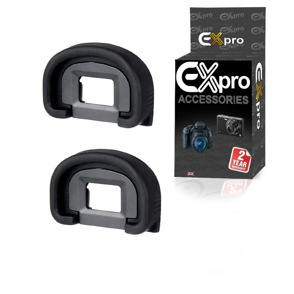 Ex-Pro Replacement Eye-piece cap/Eyecup [EC-II] for Canon EOS series [See description for models] [Pack of 2]