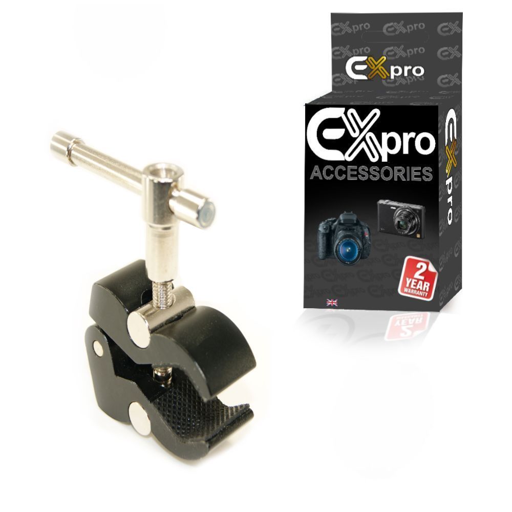 Ex-Pro® Photographic Super Clamp Crab Mount with 1/4" and 3/4" threads for Magic Friction Arm/Camera/DSLR Right/LCD Monitor/RigCla...