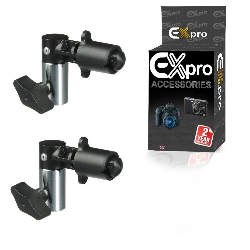 Ex-Pro® Photography Background and Reflector Disc Holder Clip [Easily Mounts on Light stands] - Pack of 2