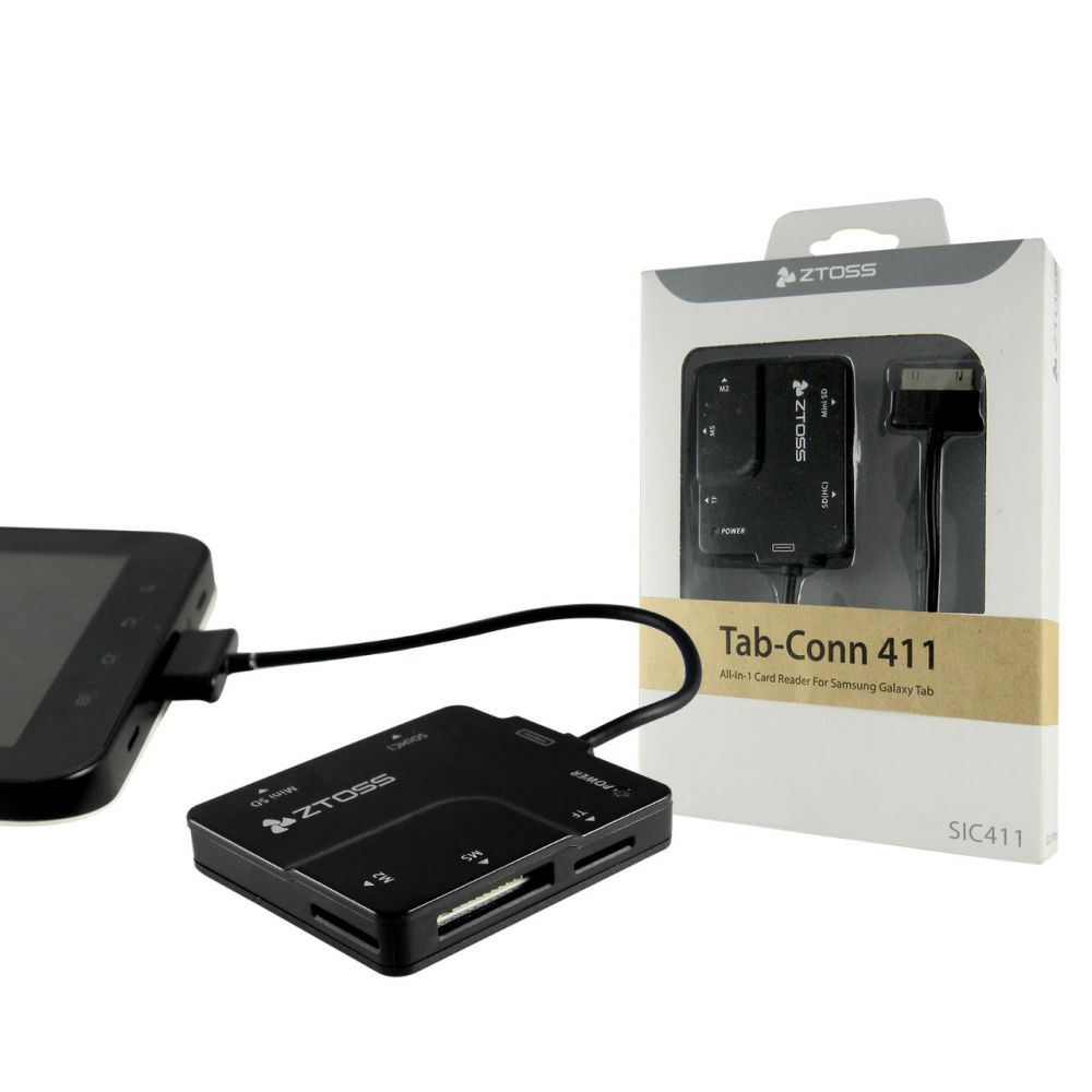 Image of CLiPtec® Samsung Galaxy Direct All-in-One Card Reader for Samsung Galaxy Tab