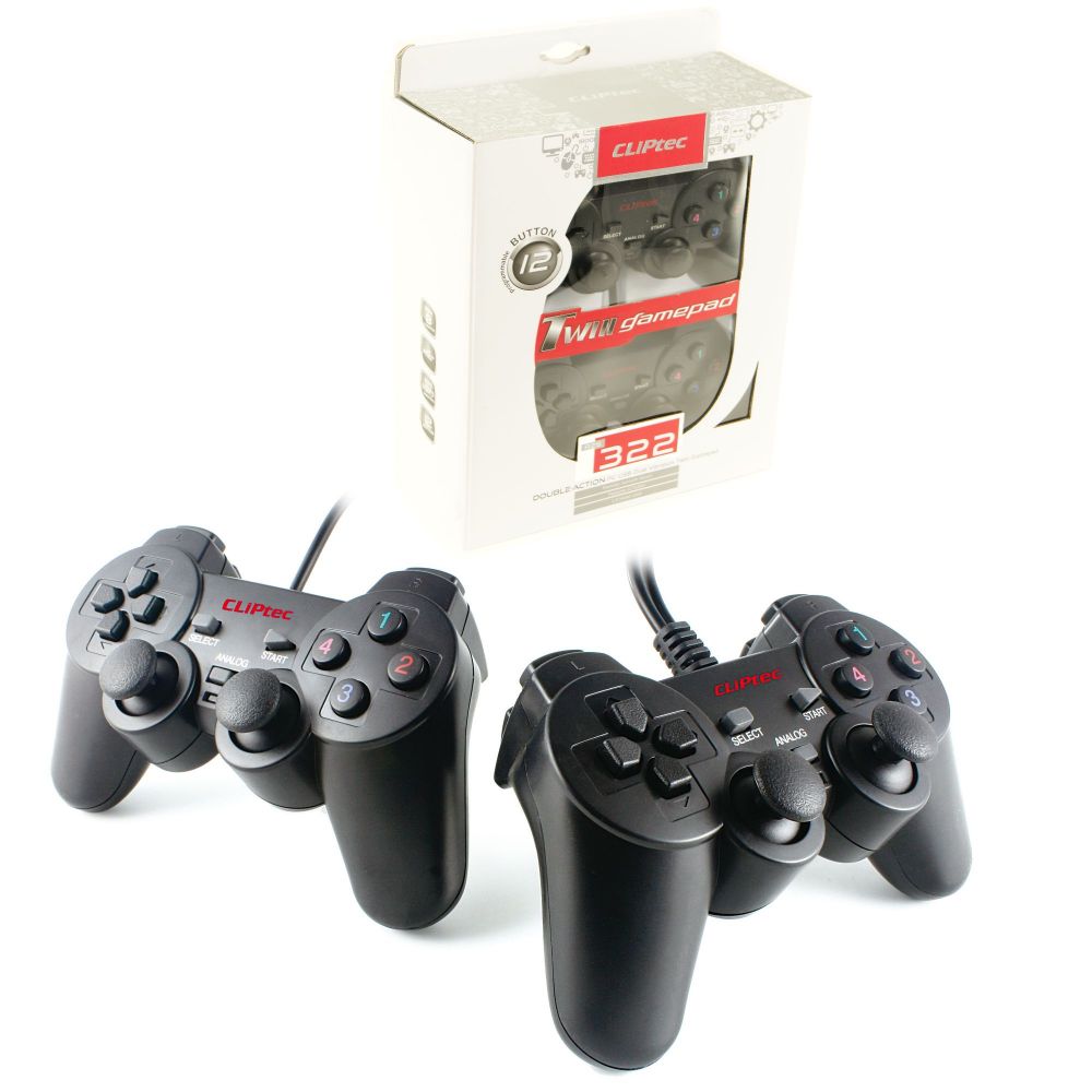Image of CLiPtec® RZG322 USB Game Pad for PC Double Action Dual Vibration Game Pad [2 Contoller pack]