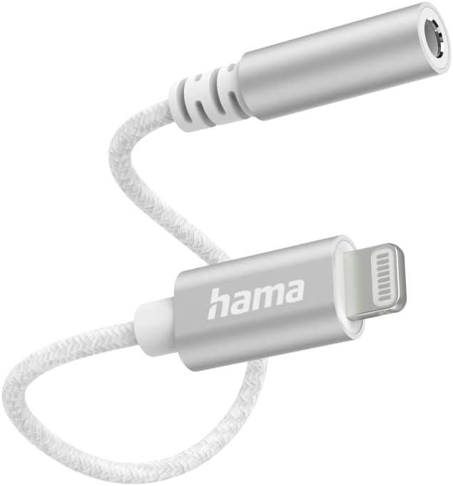 Hama MFI iPhone iPad Earphone Headphone Adapter Lightning to 3.5mm Cable Audio Aux