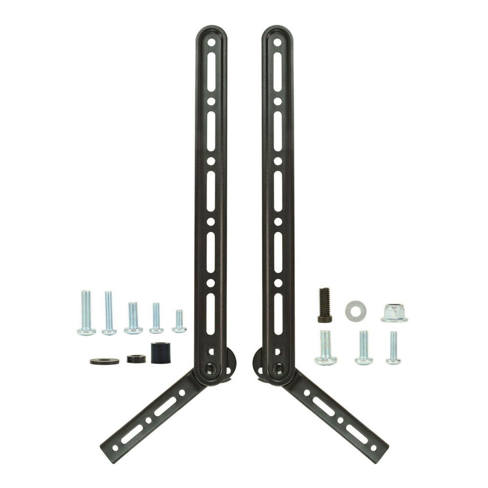 Soundbar Bracket, Universal L-Shaped Mount for Mounting Below TV, Max Vesa 600 x 400, for Sound Bar with Max Weight up to 15KG, wi...