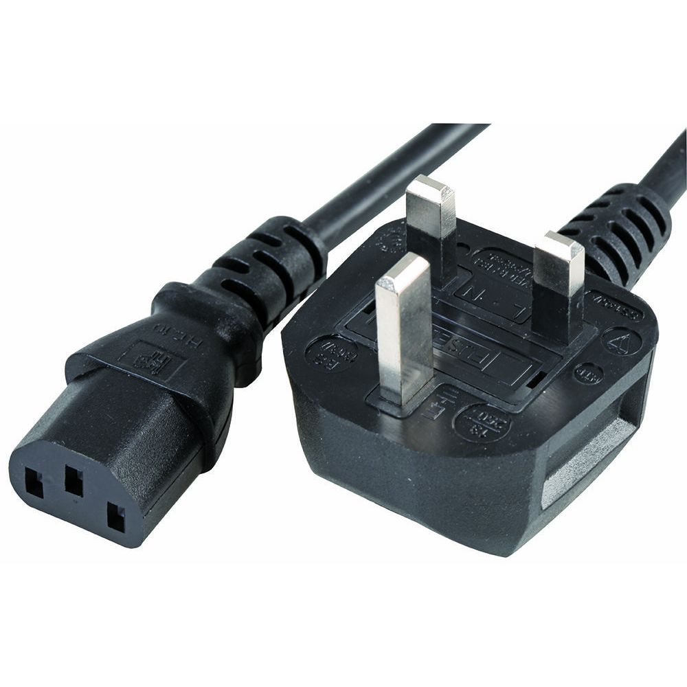 1.8m Kettle Lead - IEC (C13) to UK Mains (3 pin) Cable - 10A (amp)