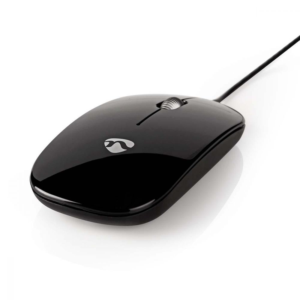 Image of Ultra Thin Slim USB Optical Wired Mouse for PC Laptop Windows Mac, USB Receiver, Black
