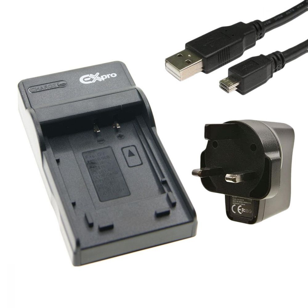 Ex-Pro EZi-Power NP-BY1 USB Charger with USB Cable & Mains Plug for Sony HDR-AZ1 HD Action Cam Mini AZ1