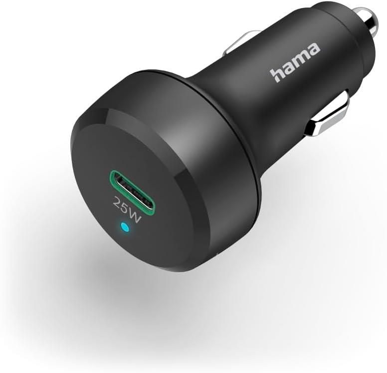 Hama Qualcomm® Type C Car Charger 25W PD Fast Charging Charger in Car USB Port Adapter