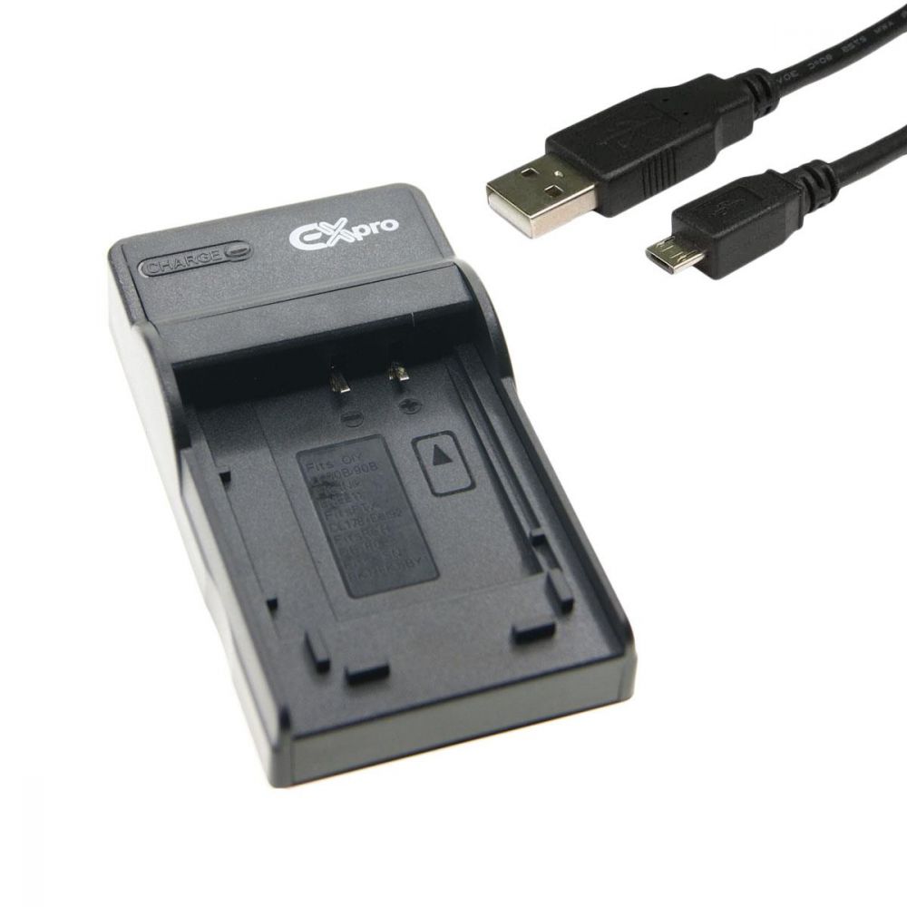 Ex-Pro EZi-Power NP-BY1 USB Charger with USB Cable for Sony HDR-AZ1 HD Action Cam Mini AZ1