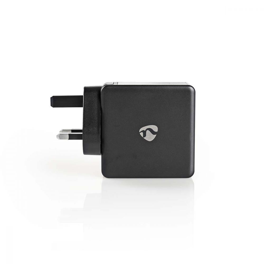 Image of Dual USB Wall Charger with 45W USB-PD for iPhone X, XR , iPhone 11 12 , iPad Pro, Google Pixel and USB A QC for Samsung Smartphone...