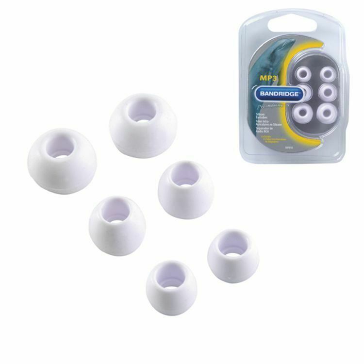 Image of 6 Replacement Silicone White In-Ear Earphone tips Earbuds Sennheiser Sony JVC
